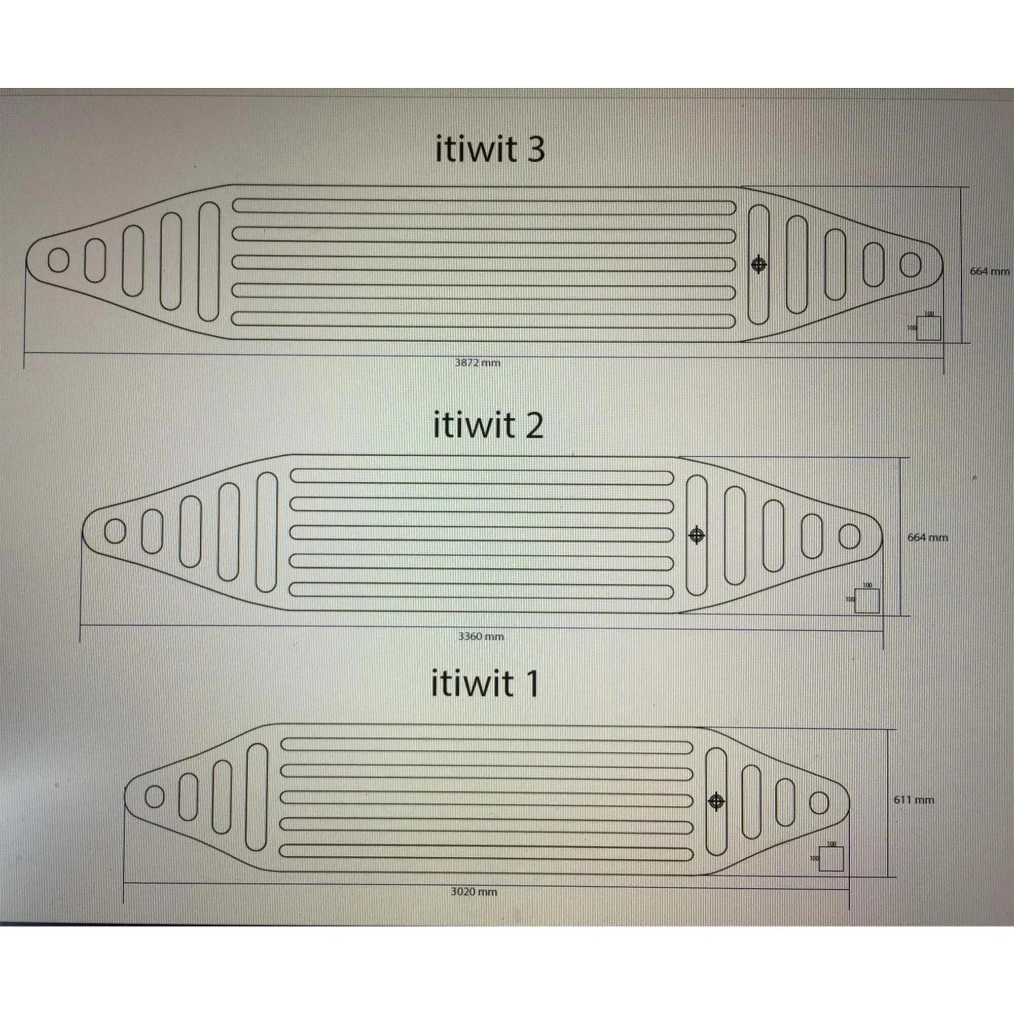 FLOOR BLADDER FOR ITIWIT 100 2-SEATER TEXTILE KAYAKS - Image 2