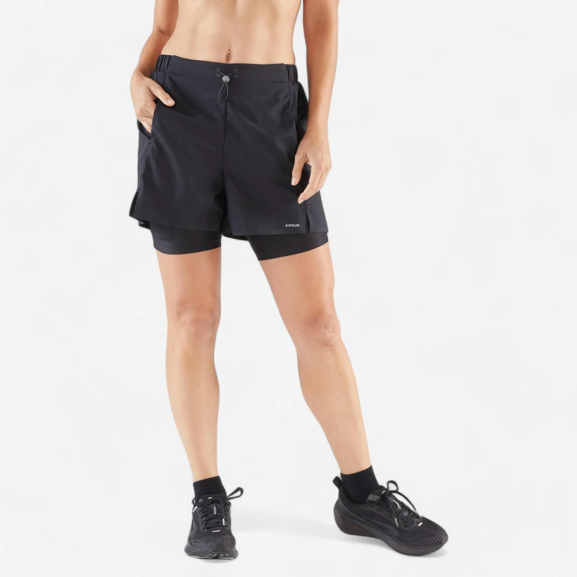 Kiprun Women's Run 500 2-in-1 Compression Running Shorts