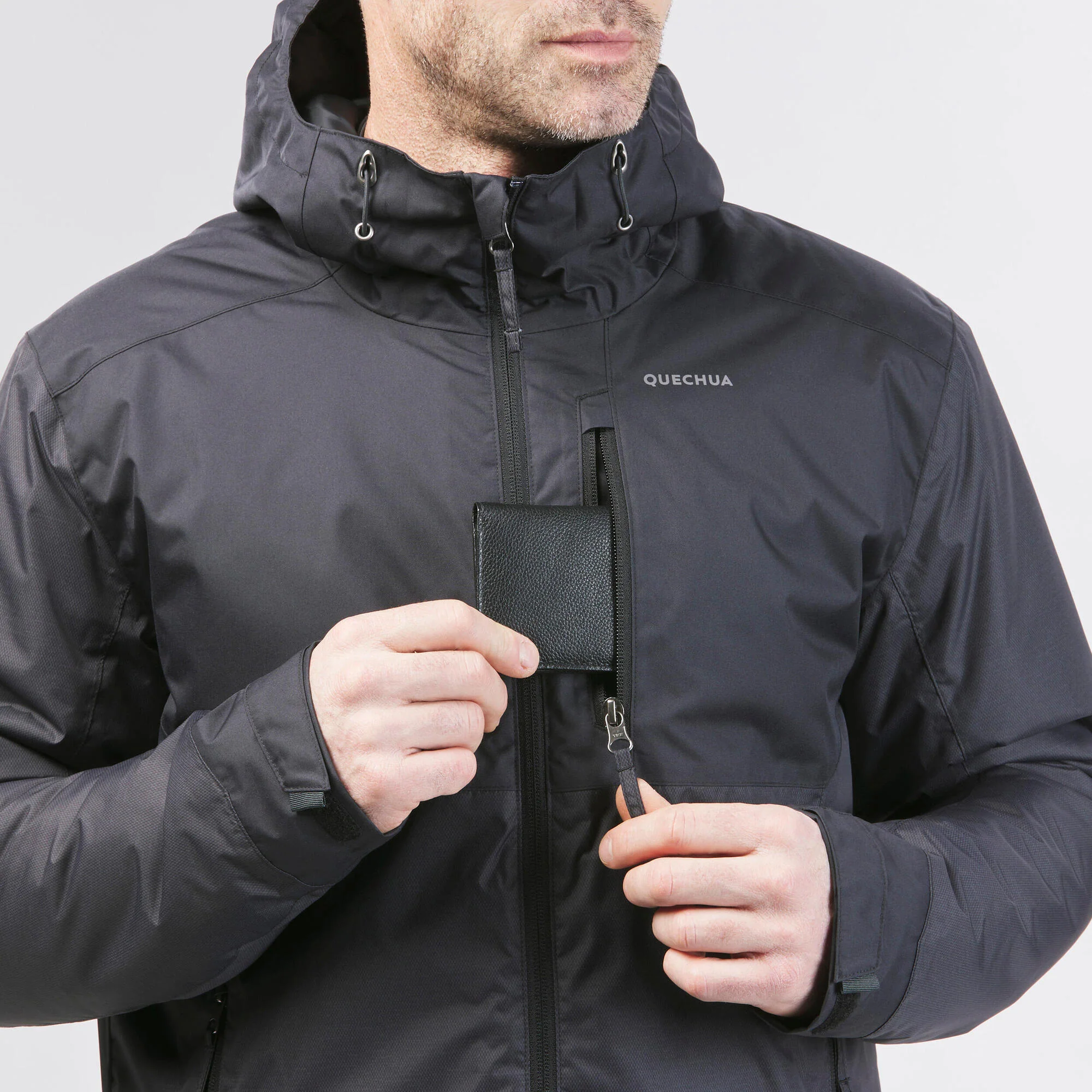 Quechua Men's NH500 Waterproof Winter Jacket - Image 7