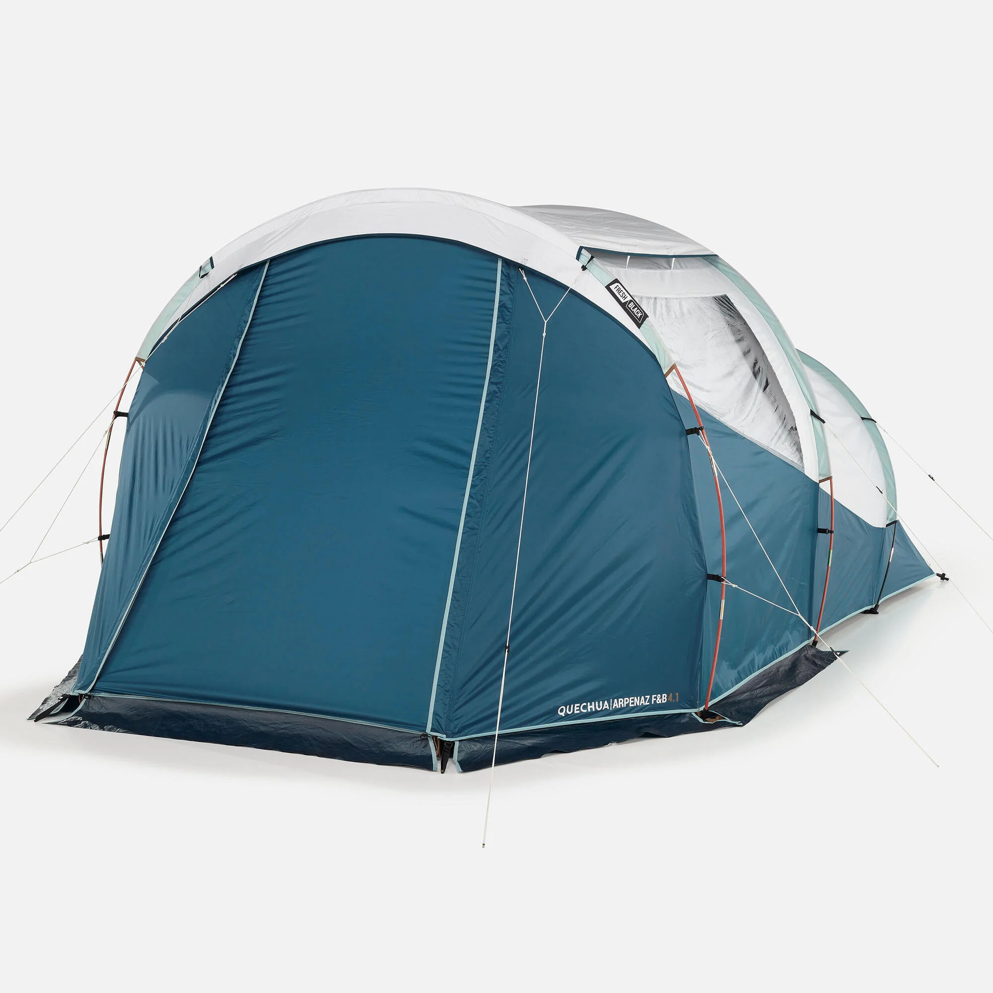 Quechua Arpenaz Fresh & Black Family Camping Tent 4 Person 1 Bedroom - Image 3