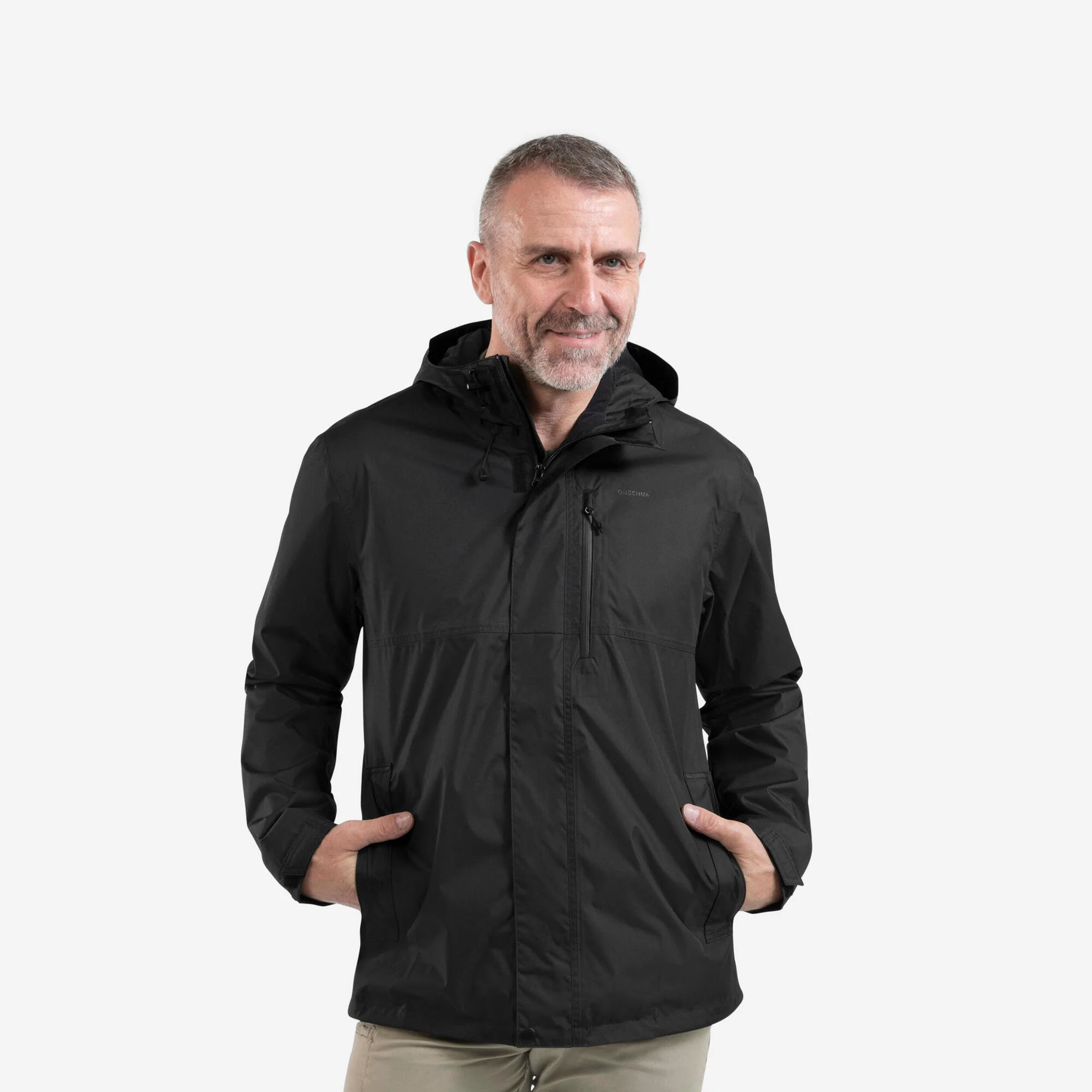 Quechua Men's NH500 Imper Waterproof Rain Jacket