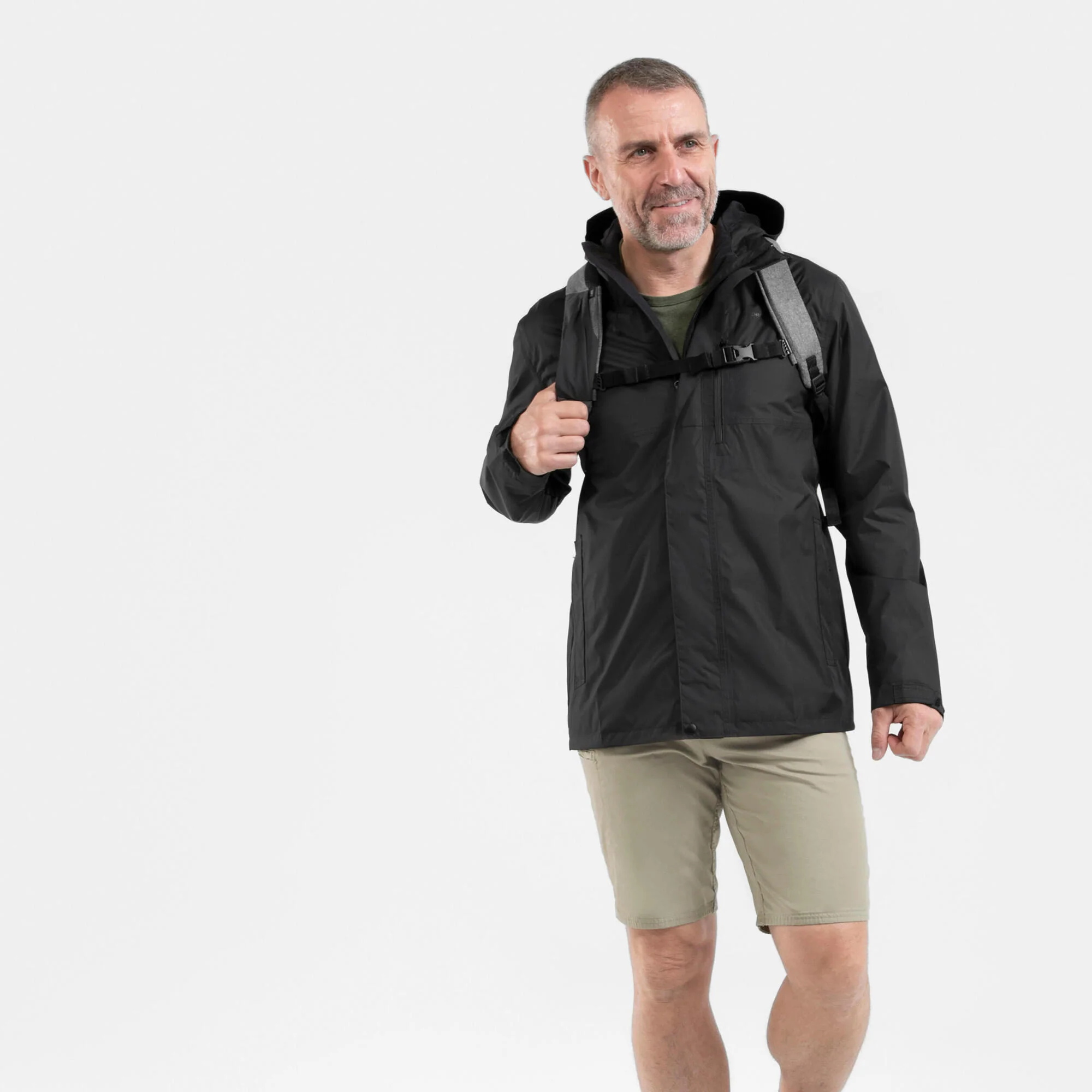 Quechua Men's NH500 Imper Waterproof Rain Jacket - Image 2