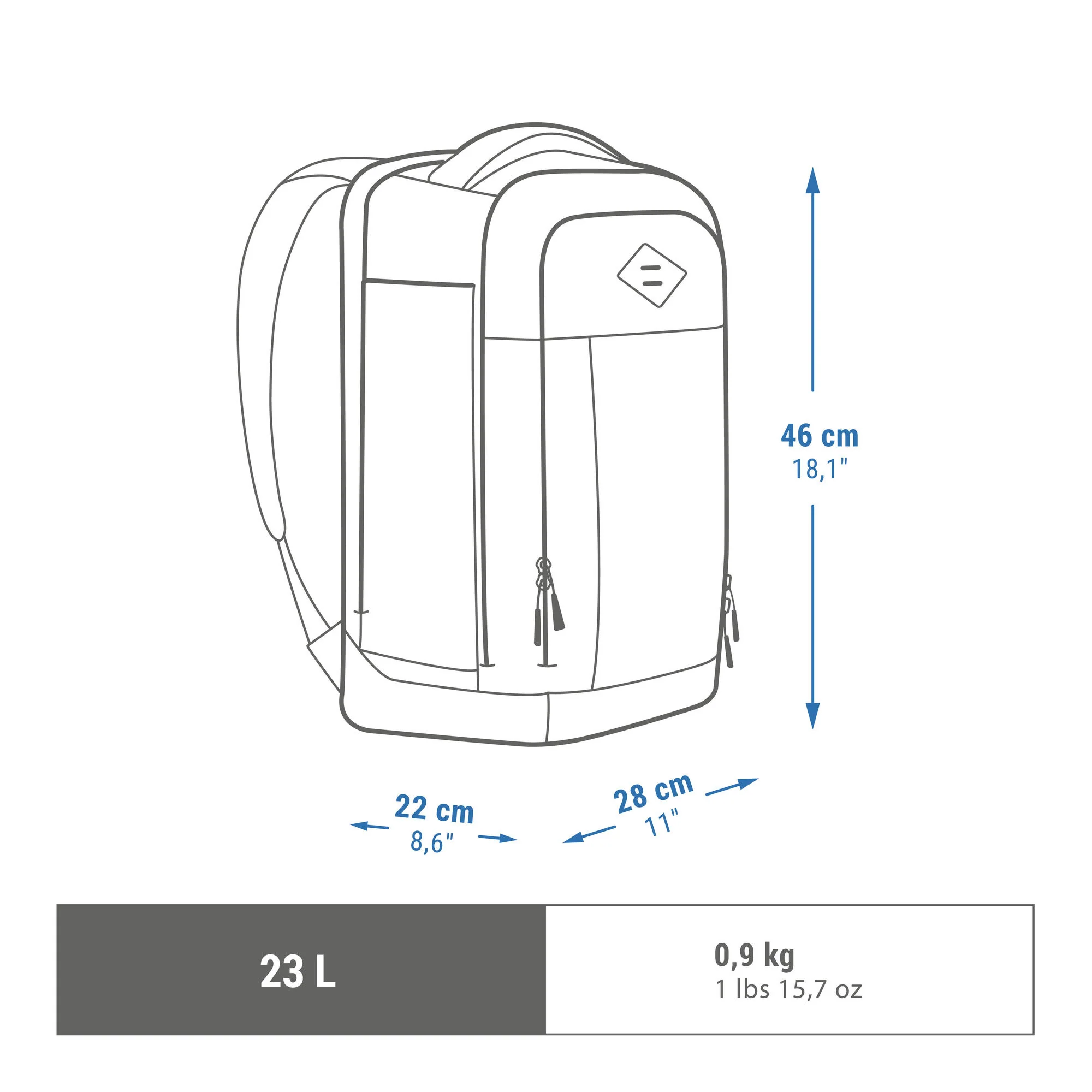Quechua NH500 Escape 23 L Hiking Backpack - Image 18