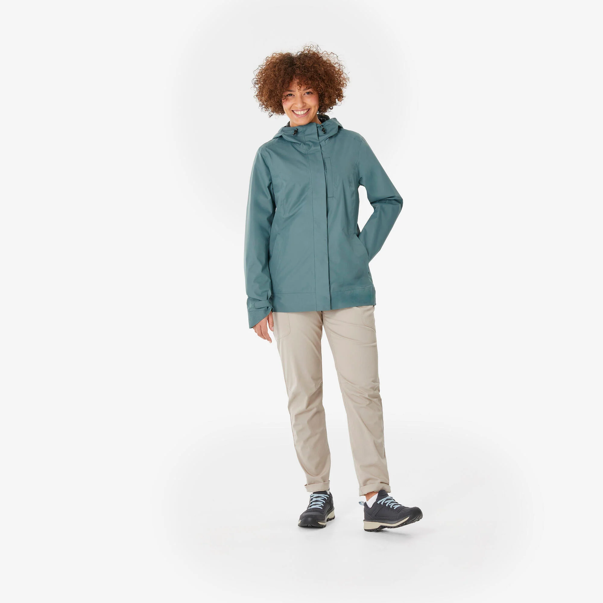 Quechua Women’s NH500 Waterproof Hiking Rain Jacket - Image 13