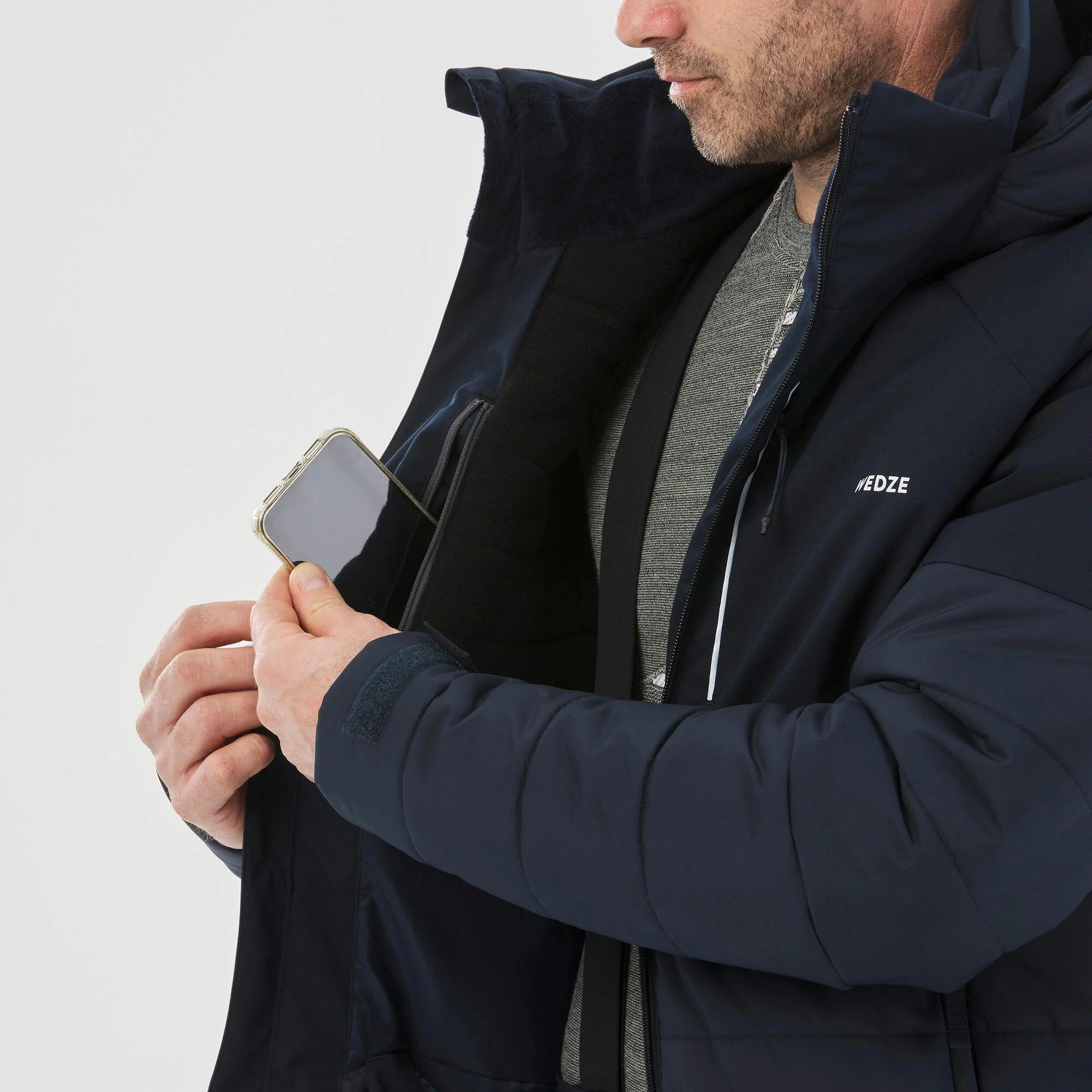 Wedze Men's 100 Mid-Length Warm Ski Jacket - Image 8