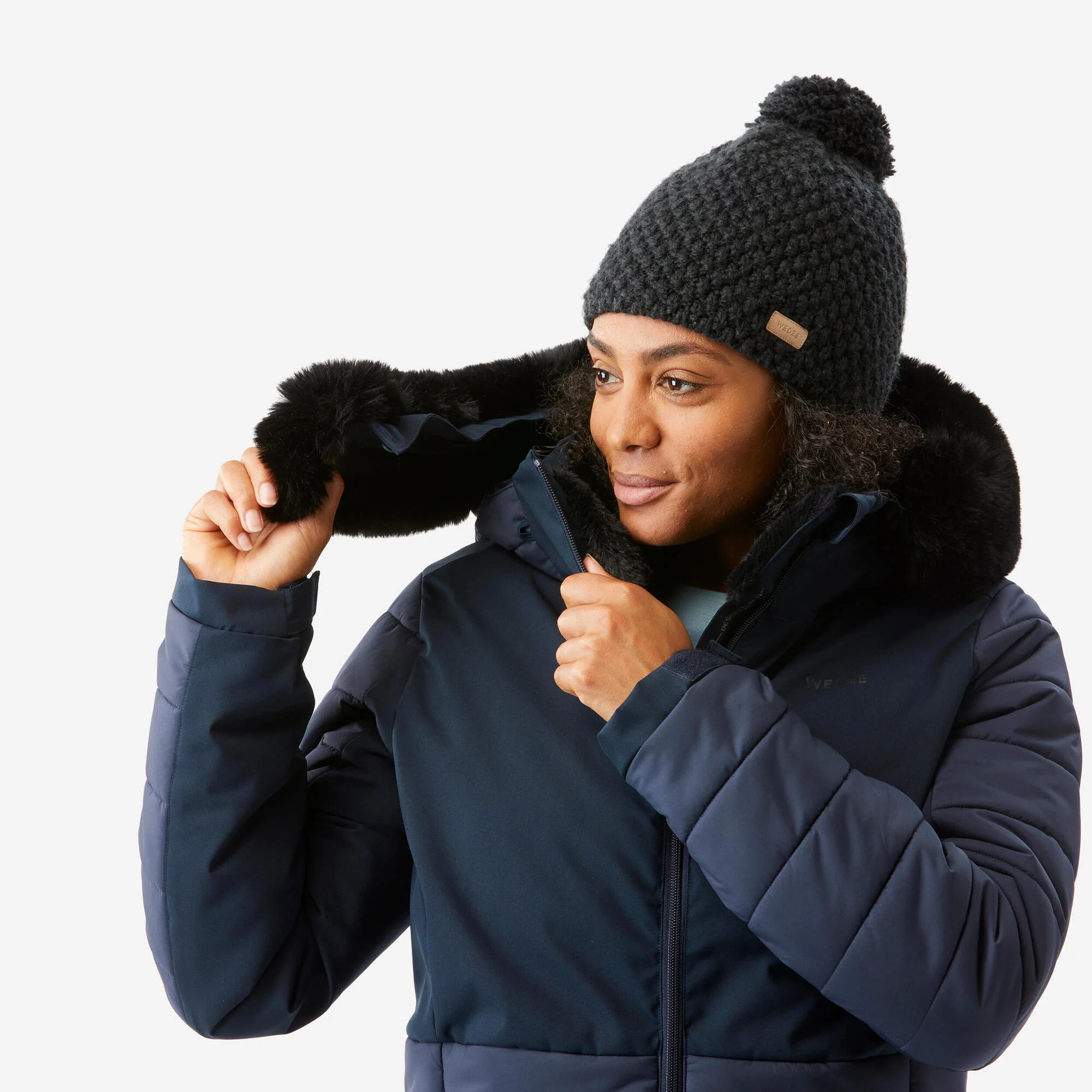 Wedze Women's 100 Mid-Length Warm Ski Jacket - Image 16