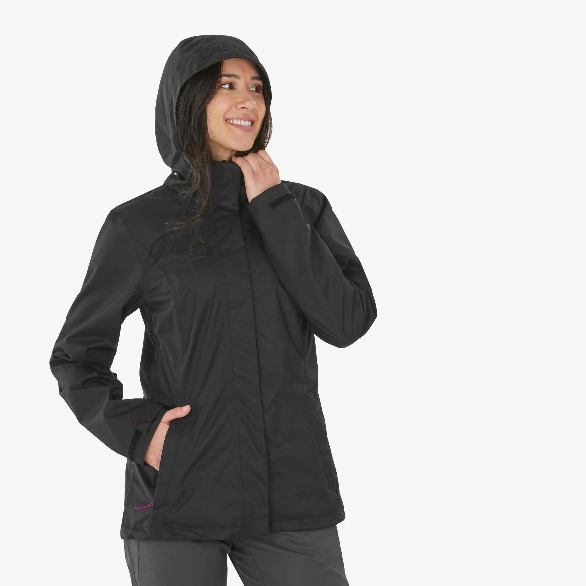 Quechua Women's MH100 Waterproof Hiking Rain Jacket - Image 10